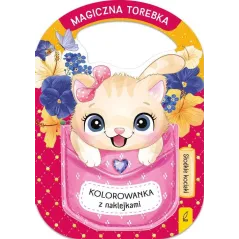 MAGICZNA TOREBKA. SŁODKIE KOCIAKI. KOLOROWANKA Z NAKLEJKAMI