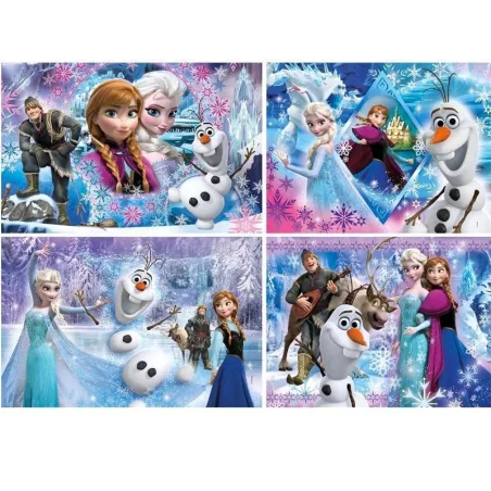 Disney Kraina Lodu Puzzle 4W1 340 Elementów Clementoni 6+ Disney Kraina Lodu Puzzle 4W1 340 Elementów Clementoni 6+
