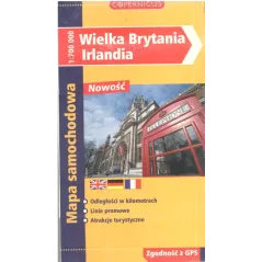 WIELKA BRYTANIA IRLANDIA MAPA SAMOCHODOWA - MARCO POLO