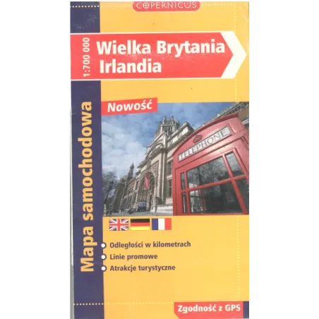 WIELKA BRYTANIA IRLANDIA MAPA SAMOCHODOWA - MARCO POLO