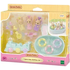 KĄPIEL TROJACZKÓW ZESTAW FIGUREK SYLVANIAN FAMILIES EPOCH 3+