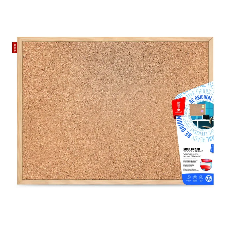 TABLICA KORKOWA RAMA DREWNIANA 90 X 60 CM - Memoboards