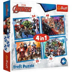 ODWAŻNI AVENGERSI PUZZLE 4W1 207 ELEMENTÓW TREFL 4+