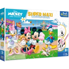 MICKEY W WESOŁYM MIASTECZKU PUZZLE SUPER MAXI 24 ELEMENTY TREFL 3+