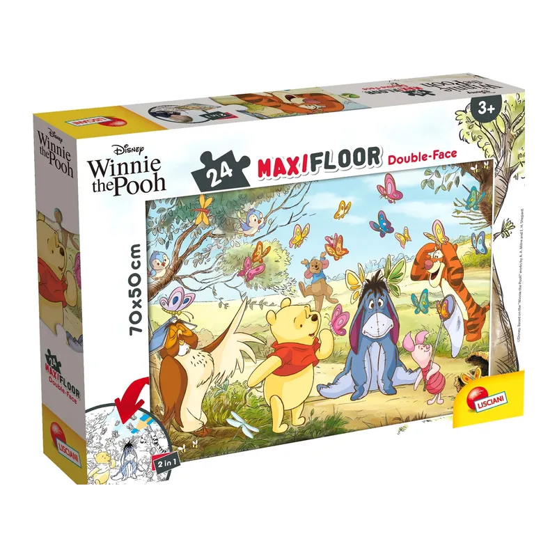 KUBUŚ PUCHATEK PUZZLE DWUSTRONNE MAXI 24 ELEMENTY LISCIANI 3+