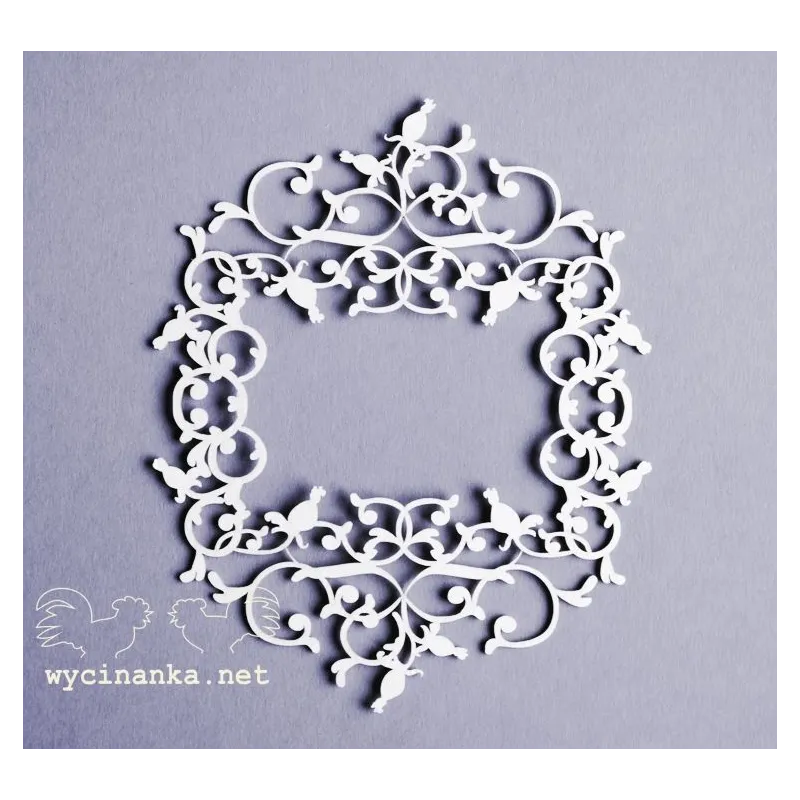TEKTURKA RAMA RÓŻE 11X14CM - Wycinanka
