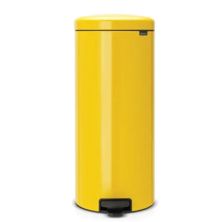 Kosz Na Śmieci Newicon 30L Brabantia – Elegancki Design, Żółty, Antypoślizgowa Podstawa, Wygodny Pedał