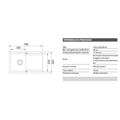 Zlewozmywak Franke Orion OID 611-78 Biały Polarny Tectonite®