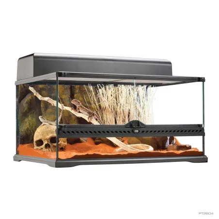 EXO TERRA TERRARIUM 60 X 45 X 30 CM Z TŁEM STRUKTURALNYM – IDEALNE DLA GADÓW II GATUNEK