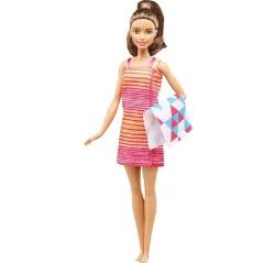 ŁAZIENKA Z LALKĄ BARBIE I WANNĄ MATTEL 3+