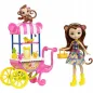 Enchantimals Lalka Małpka Z Wózkiem Z Owocami Mattel 4+ Enchantimals Lalka Małpka Z Wózkiem Z Owocami Mattel 4+