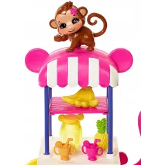 ENCHANTIMALS LALKA MAŁPKA Z WÓZKIEM Z OWOCAMI MATTEL 4+