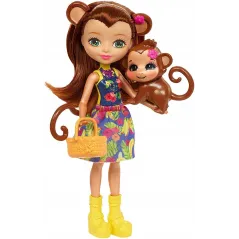 ENCHANTIMALS LALKA MAŁPKA Z WÓZKIEM Z OWOCAMI MATTEL 4+