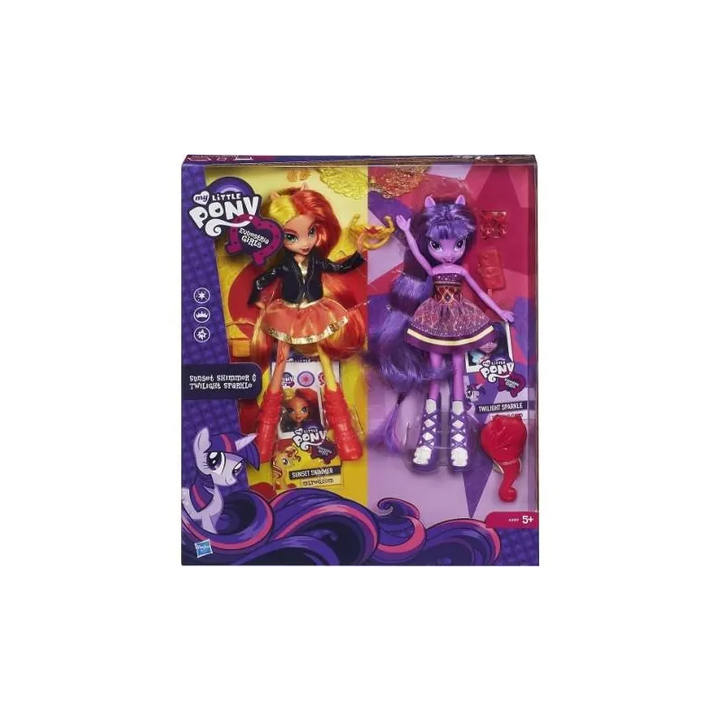 MY LITTLE PONY EQUESTRIA GIRLS SUNSET SCHIMMER I TWILIGHT SPARKLE HASBRO 5+