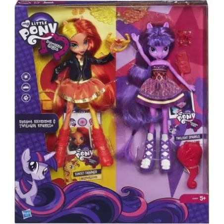 MY LITTLE PONY EQUESTRIA GIRLS SUNSET SCHIMMER I TWILIGHT SPARKLE HASBRO 5+