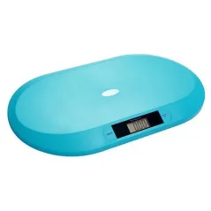 WAGA ELEKTRONICZNA DLA NIEMOWLĄT NIEBIESKA BABYONO – DO 20 KG, Z LCD I FUNKCJĄ TAROWANIA 0+