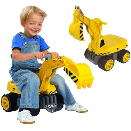 JEŹDZIK DLA DZIECI KOPARKA BIG MAXI DIGGER 70 CM DO 50 KG ŻÓŁTO-CZARNA