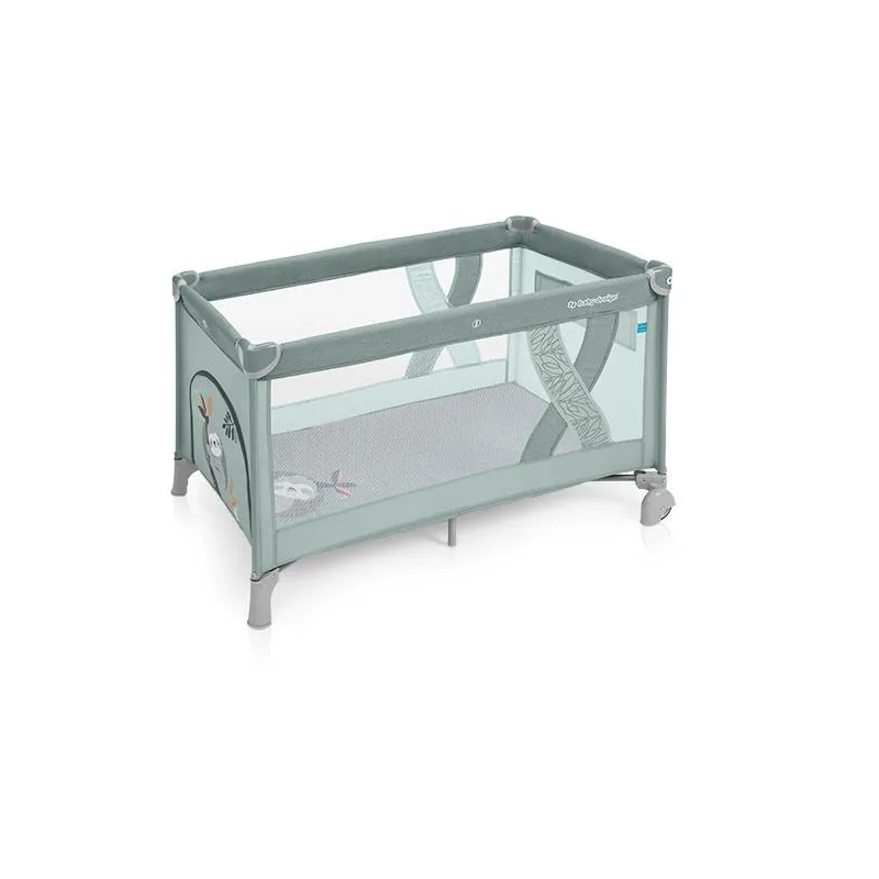 ŁÓŻECZKO TURYSTYCZNE BABY DESIGN SIMPLE 04 GREEN 120 X 60 CM