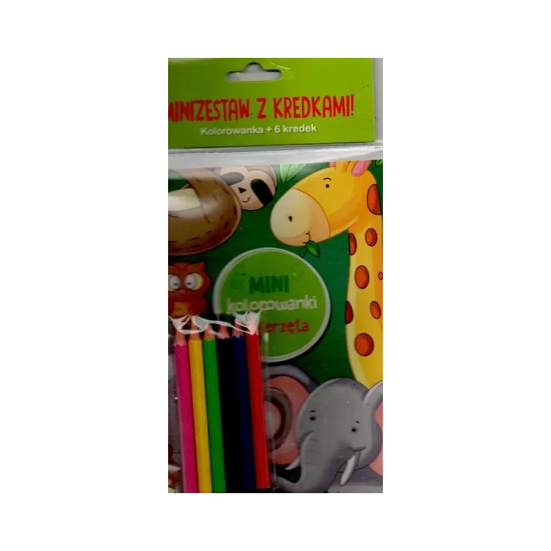 ZWIERZĘTA. MINI KOLOROWANKI. MINIZESTAW Z KREDKAMI