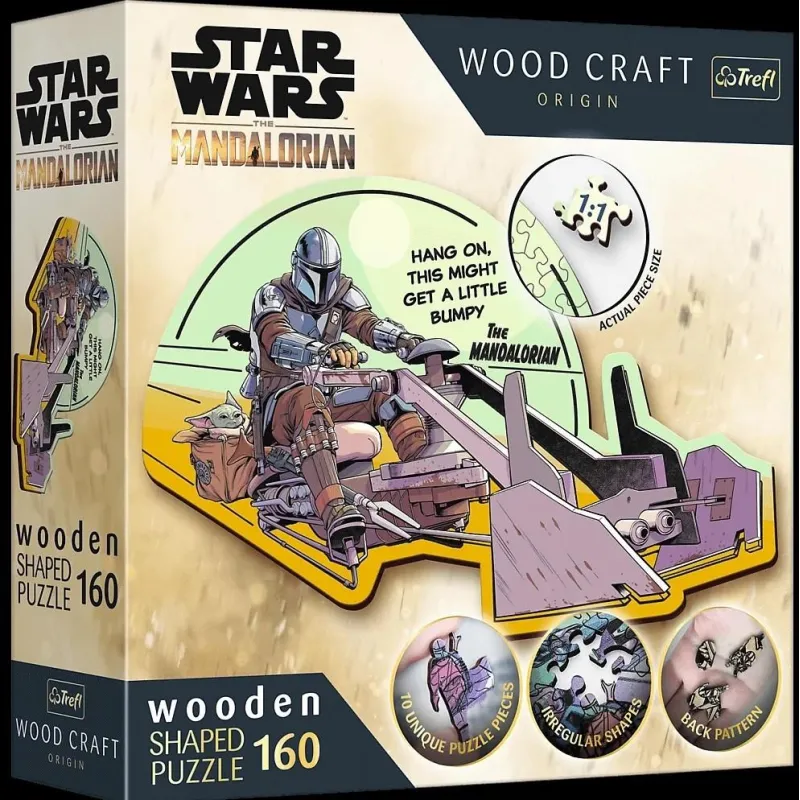 STAR WARS THE MANDALORIAN PUZZLE DREWNIANE 160 ELEMENTÓW TREFL 9+