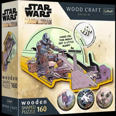 STAR WARS THE MANDALORIAN PUZZLE DREWNIANE 160 ELEMENTÓW TREFL 9+