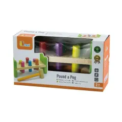 PRZEBIJANKA WBIJANKA Z MŁOTKIEM ZABAWKA DREWNIANA VIGA TOYS 2+