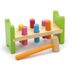 Przebijanka Wbijanka Z Młotkiem Zabawka Drewniana Viga Toys 2+