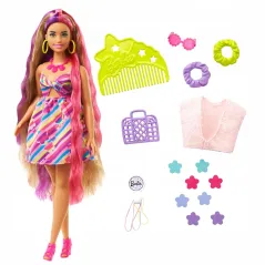 Lalka Barbie Totally Hair Kwiaty + Akcesoria Mattel 3+