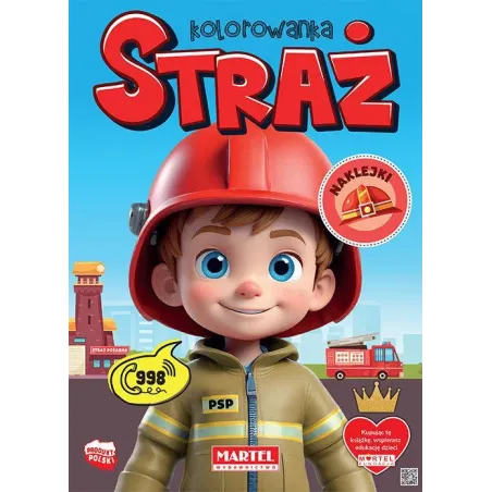 Straż. Kolorowanka Z Naklejkami