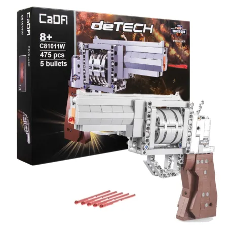 Klocki Konstrukcyjne Revolver + 5 Pocisków 475 Elementów Cada 8+