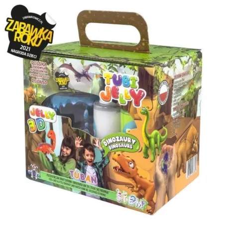 ZESTAW TUBI JELLY MAŁE AKWARIUM DINOZAURY 6 KOLORÓW ZESTAW KREATYWNY 3+