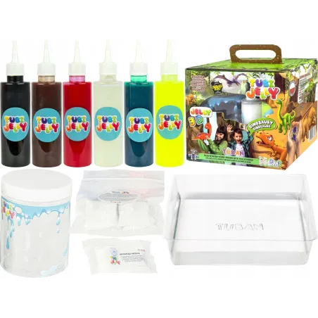 Zestaw Tubi Jelly Małe Akwarium Dinozaury 6 Kolorów Zestaw Kreatywny 3+