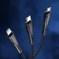 Kabel 3W1 Usb-C, Micro Usb, Lightning 120Cm, 3A, Szybkie Ładowanie Quick Charge 4.0+Mcdodo Mamba Series