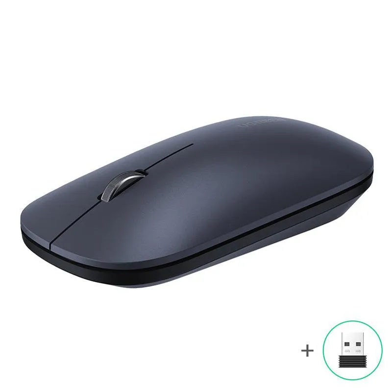 BEZPRZEWODOWA MYSZ LASEROWA USB MU001, 4000 DPI, CZARNA, CICHY KLIK, ERGONOMICZNY DESIGN UGREEN