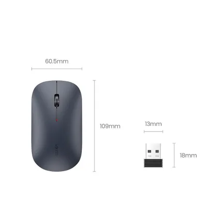 Bezprzewodowa Mysz Laserowa Usb Mu001, 4000 Dpi, Czarna, Cichy Klik, Ergonomiczny Design Ugreen