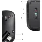 Bezprzewodowa Mysz Laserowa Usb Mu001, 4000 Dpi, Czarna, Cichy Klik, Ergonomiczny Design Ugreen