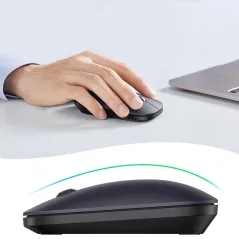 BEZPRZEWODOWA MYSZ LASEROWA USB MU001, 4000 DPI, CZARNA, CICHY KLIK, ERGONOMICZNY DESIGN UGREEN