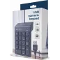 Klaviatura Numeryczna Gembird Kpd-U-03 Usb, Czarna, 18 Klawiszy, 1,45M Kabel Klaviatura Numeryczna Gembird Kpd-U-03 Usb, Czarna, 18 Klawiszy, 1,45M Kabel