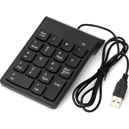Klaviatura Numeryczna Gembird Kpd-U-03 Usb, Czarna, 18 Klawiszy, 1,45M Kabel