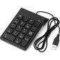 Klaviatura Numeryczna Gembird Kpd-U-03 Usb, Czarna, 18 Klawiszy, 1,45M Kabel Klaviatura Numeryczna Gembird Kpd-U-03 Usb, Czarna, 18 Klawiszy, 1,45M Kabel