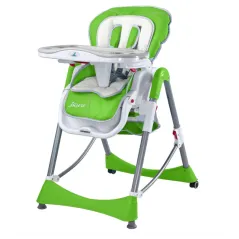 MULTIFUNKCYJNE REGULOWANE KRZESEŁKO DO KARMIENIA 5 W 1 CARETERO BISTRO GREEN – 6 M–3 LAT