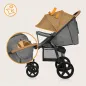 Wózek Spacerowy Spacerówka Lionelo Annet Ciemnoszary Duże Koła + Moskitiera + Ocieplacz Na Nóżki
