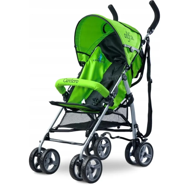 WÓZEK SPACEROWY LEKKA SPACERÓWKA CARETERO ALFA ULTRALIGHT SKŁADANA, Z BUDKĄ, DO 15 KG (GREEN) 6M+