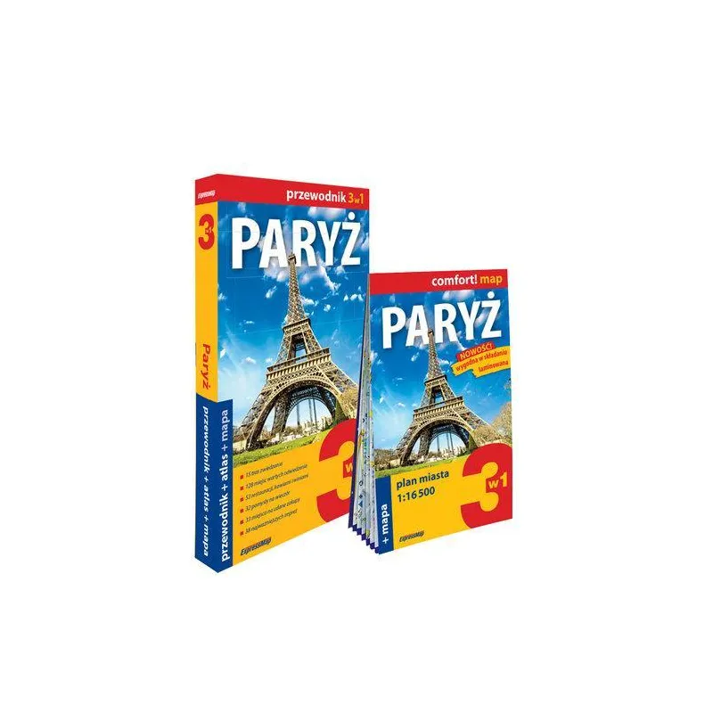 PARYŻ 3W1. PRZEWODNIK + ATLAS + MAPA