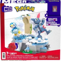 PIKACHU ŚNIEŻNY DZIEŃ PIPLUPA I SNEASELA ZESTAW KLOCKÓW MATTEL 7+