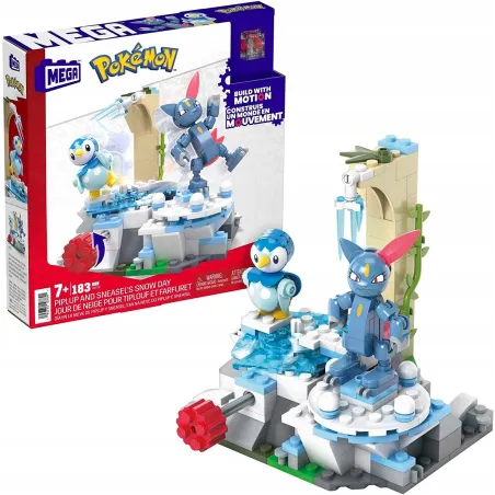 Pikachu Śnieżny Dzień Piplupa I Sneasela Zestaw Klocków Mattel 7+