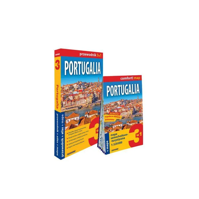 PORTUGALIA 3W1: PRZEWODNIK + MAPA + ATLAS