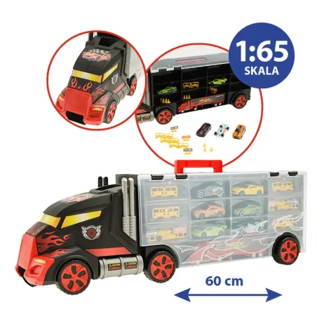Transporter Z Garażem 6 Samochodzików + Akcesoria Smiki 3+ Transporter Z Garażem 6 Samochodzików + Akcesoria Smiki 3+