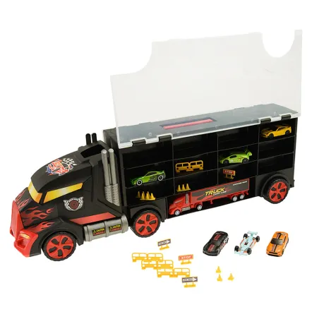 Transporter Z Garażem 6 Samochodzików + Akcesoria Smiki 3+