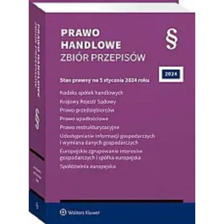 PRAWO HANDLOWE. ZBIÓR PRZEPISÓW 2024
